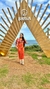 Saída de Praia Débora - Cropped e Saia Midi Drapeada
