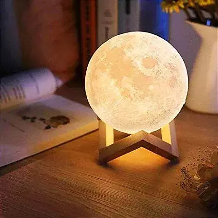 Luminária de Mesa Lunar Amarela 220V