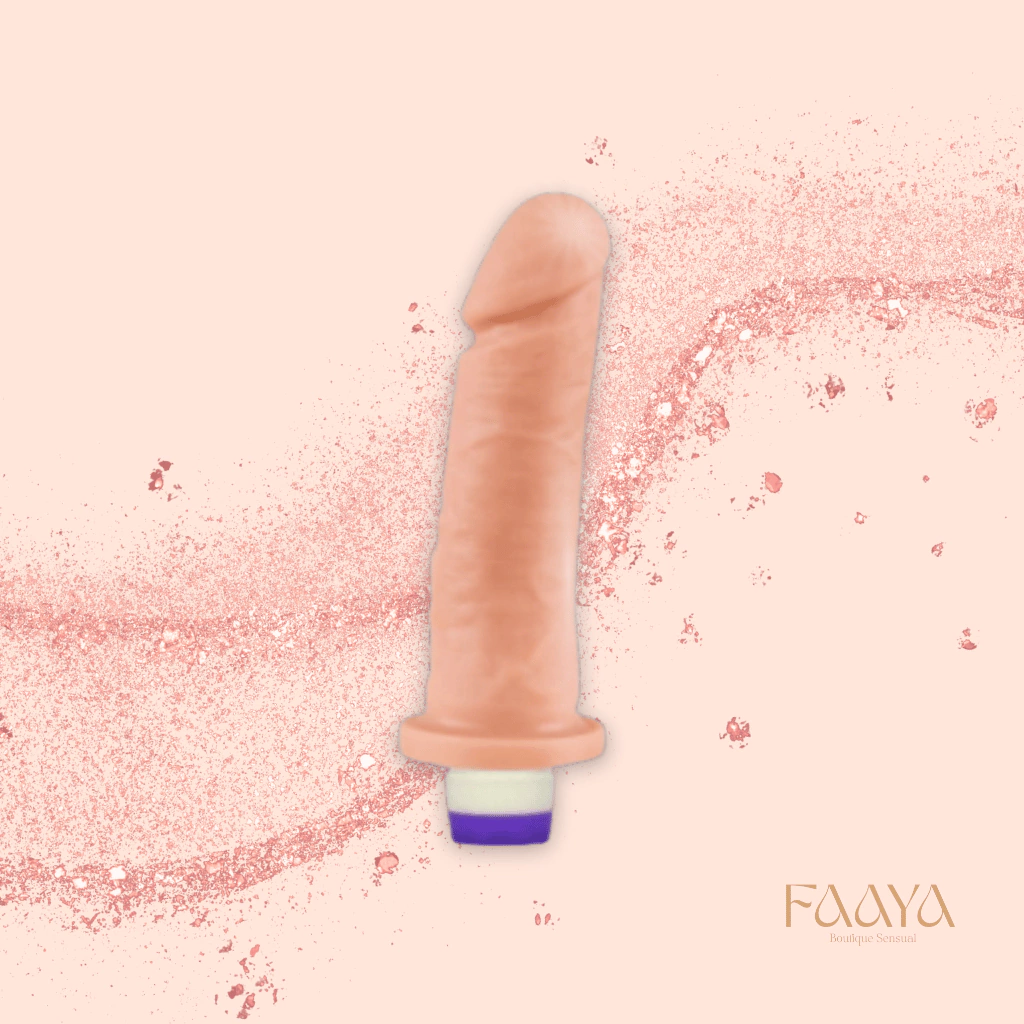 Prótese Fogo da Paixão com Vibro Interno - Hot Flowers