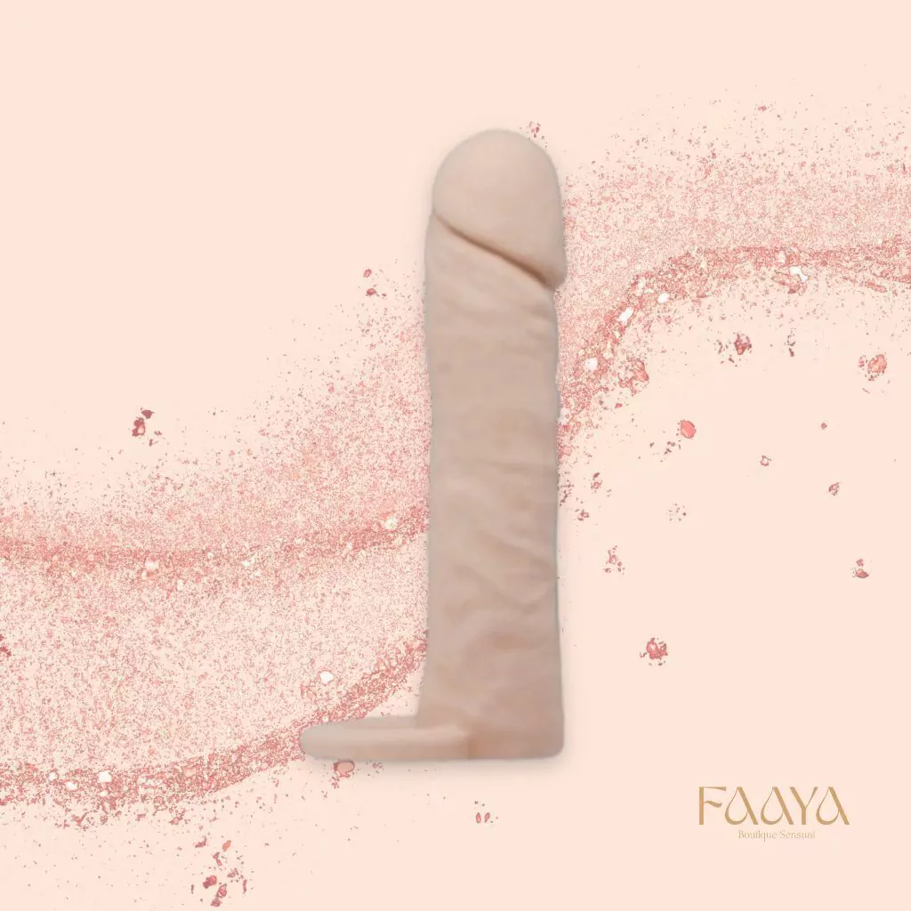 Capa Peniana Com Extensor CyberSkin 4cm e Anel Escrotal