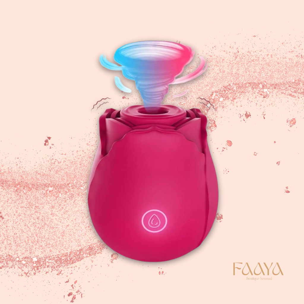 Sugador de Clitóris Rosa com Pulsação 10 Modos – Vermelho
