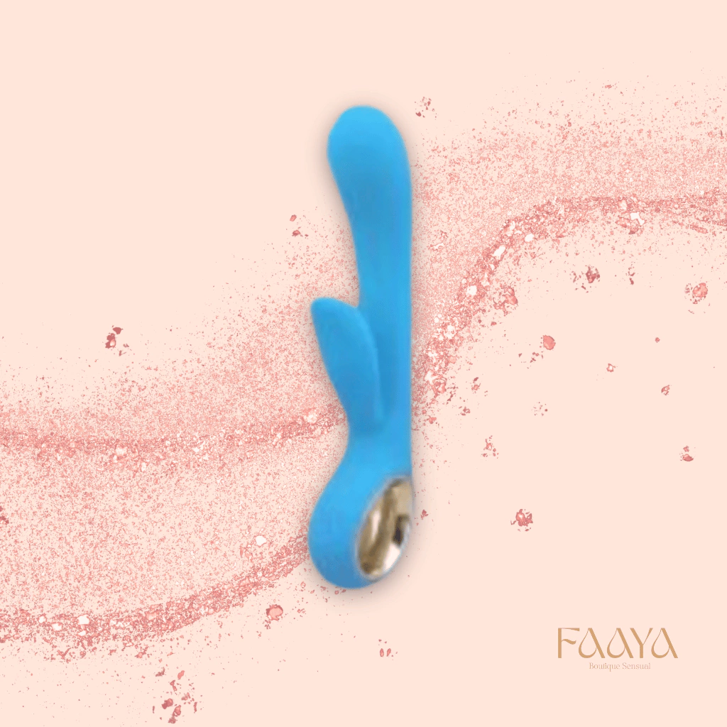 Vibrador Dupla Estimulação Alice Recarregável – Azul