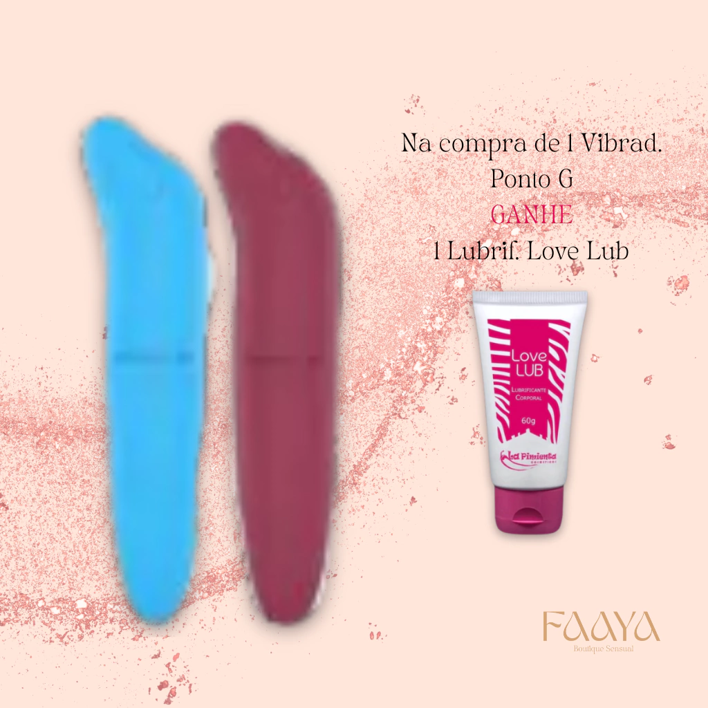 Combo Vibrador Ponto G com Love Lub Grátis