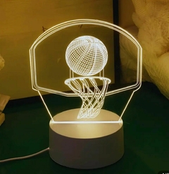 Lámpara de noche con carga USB basquet
