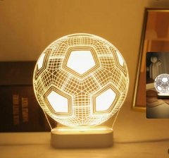 Lámpara de noche con carga USB pelota fut