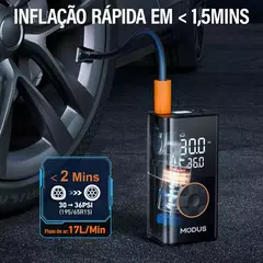 Bomba De Ar Recarregável Portatil, Inflator Pneu Sem Fiode de Alta Precisão
