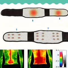 Imagem do Cinta com 20 ímãs ajustável com auto-aquecimento, terapia magnética com apoio na volta