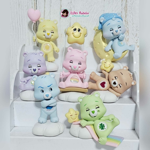 Kit Ursinhos Carinhosos em Biscuit – 7 peças