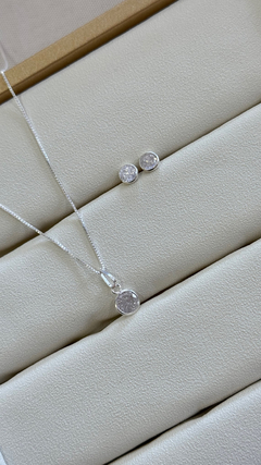 Conjunto ponto de luz prata 925