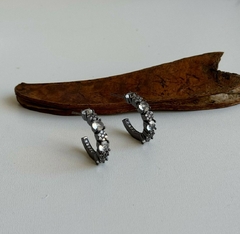 Argola em rodio negro - comprar online