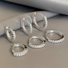 Trio argolinhas prata 925