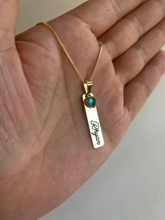 Colar personalizado plaquinha