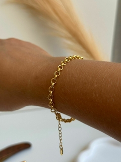 Pulseira elo português fina