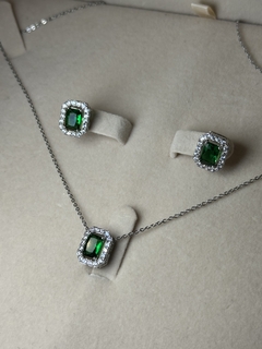 Conjunto ródio branco