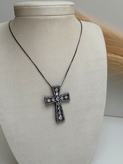 Colar cruz ródio negro - comprar online