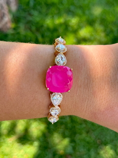 Bracelete em pedra quadrada na internet