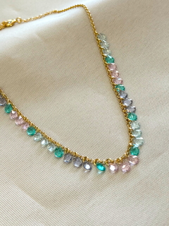 Chocker pedras zircônias coloridas - comprar online