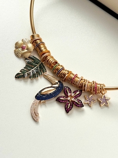 Chocker aro liso com pingente tucano - comprar online