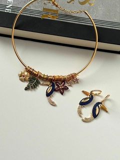 Conjunto chocker e brinco