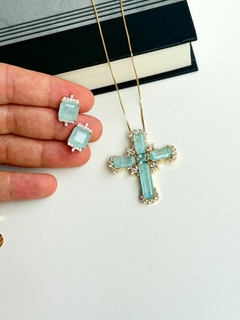 Conjunto cruz turmalina fusion