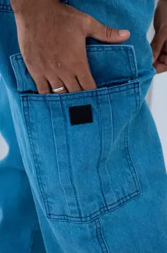 CALÇA 4TICITY JEANS CARGO AZUL - loja online