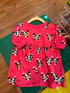 VESTIDO MANGA LONGA MALHA CÃOZINHO