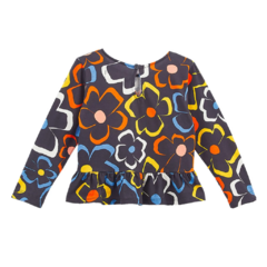 BLUSA MANGA LONGA FLORAL RABISCO na internet