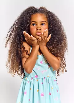 Vestido Infantil Menina – Azul Céu - comprar online