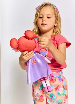 Almofada Boneca Infantil Estampa Sonhar é Meu Superpoder - Rosa - comprar online