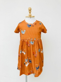 VESTIDO FRANZIDO - GALINHAS na internet