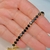 Imagem do Pulseira cravejada zircônias pretas Banhado A Ouro regulável