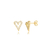 Brinco Love Cravejado Zircônias Antialérgico Segundo Furo Feminino Ouro18k Prata925 Garantia Vitalícia - loja online
