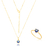Conjunto Colar + Anel Céu Azul Ouro18k Prata925 Garantia Vitalícia - loja online