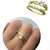 Anel solitario + Aparador plus size tamanho grande feminino Banhado a Ouro