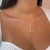 Colar pingente letra Inicial banhado a ouro - comprar online