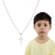 Kit Corrente Cadeado + Pulseira + pingente cruz Infantil banhado a Prata - comprar online