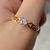 Anel Solitario Coração Infinito Plus Size Banhado a Ouro - loja online