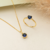 Conjunto Colar + Anel Céu Azul Ouro18k Prata925 Garantia Vitalícia - comprar online