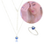 Conjunto Colar + Anel Céu Azul Ouro18k Prata925 Garantia Vitalícia