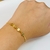 Pulseira Regulavel plaquinha feminino Banhado a Ouro com Garantia - Cy Semijóias