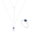Conjunto Colar + Anel Céu Azul Ouro18k Prata925 Garantia Vitalícia - Cy Semijóias