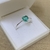 Anel Céu Pedra Verde Claro Coração Zircônia Cravejada Ouro18k Prata925 Formatura Solitário Garantia Vitalícia na internet