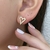 Brinco Love Cravejado Zircônias Antialérgico Segundo Furo Feminino Ouro18k Prata925 Garantia Vitalícia