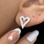 Brinco Love Cravejado Zircônias Antialérgico Segundo Furo Feminino Ouro18k Prata925 Garantia Vitalícia - loja online