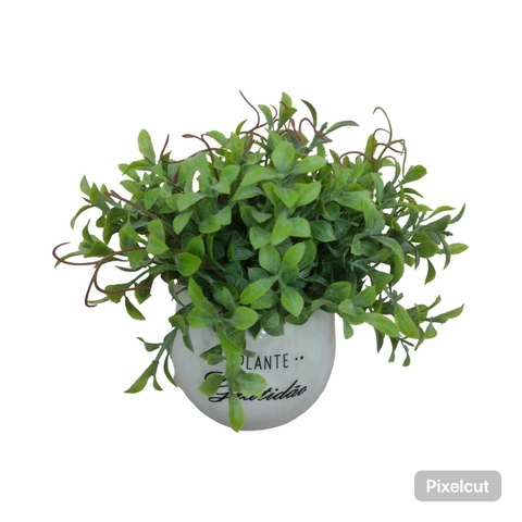 ADORNO DE CERAMICA PLANTE GRATIDÃO