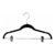 Cabide slim velvet veludo preto revestido 43 cm com presilha em aço GlobalMix - pack 5 Un - GH310 na internet
