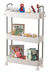 Prateleira carrinho organizador multiuso Branca 3 andares - 40*12*62cm com alças e rodinhas GH202 - comprar online