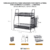Organizador multiuso aramado com cesto lateral - 2 andares para banheiro e cozinha - Preto - GH214 - Globalmix