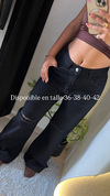 Jeans wide leg rotura
