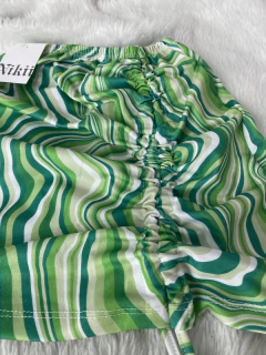 pollera swirl verde - comprar online